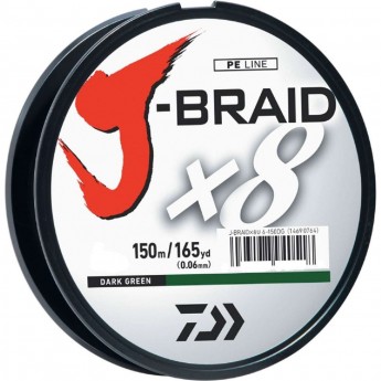 Шнур DAIWA J-Braid X8 0,28мм 150м dark green